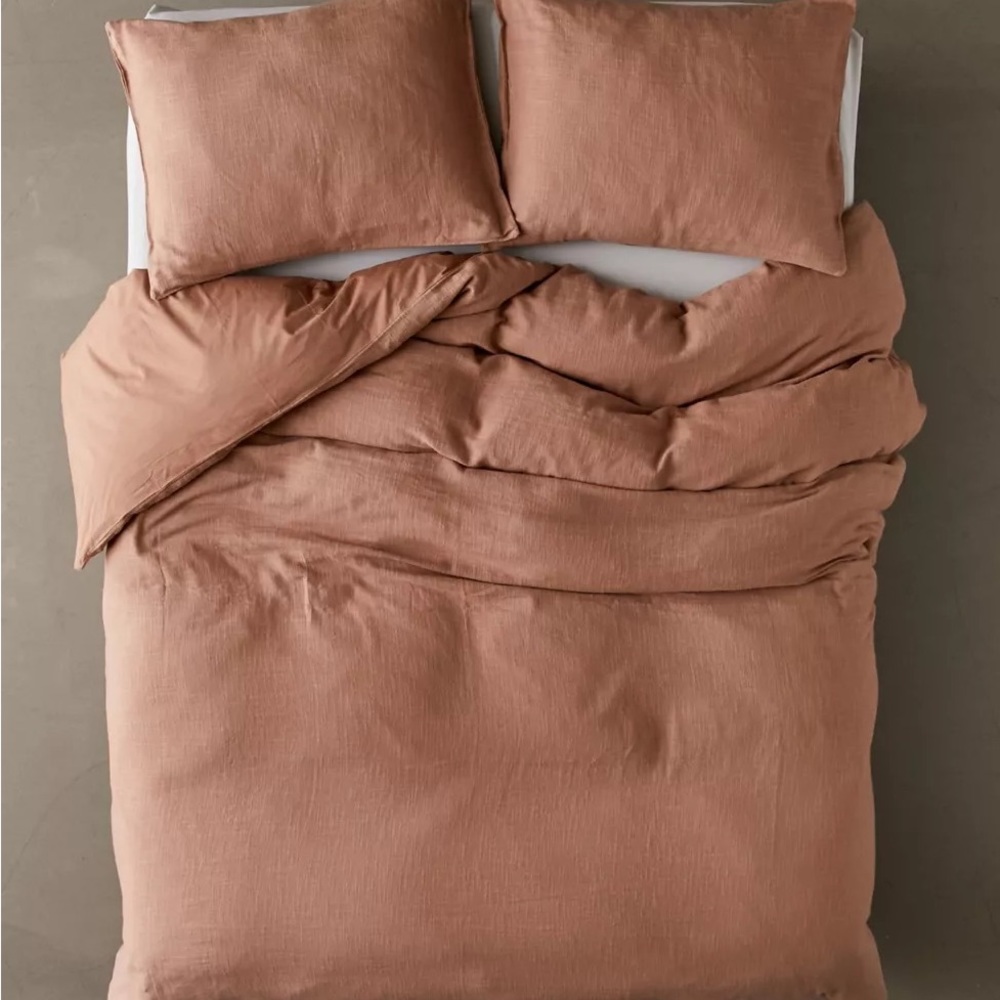 NWT Urban Outfitter Home Cozy Slub Duvet Cover Full/Queen in Cedar